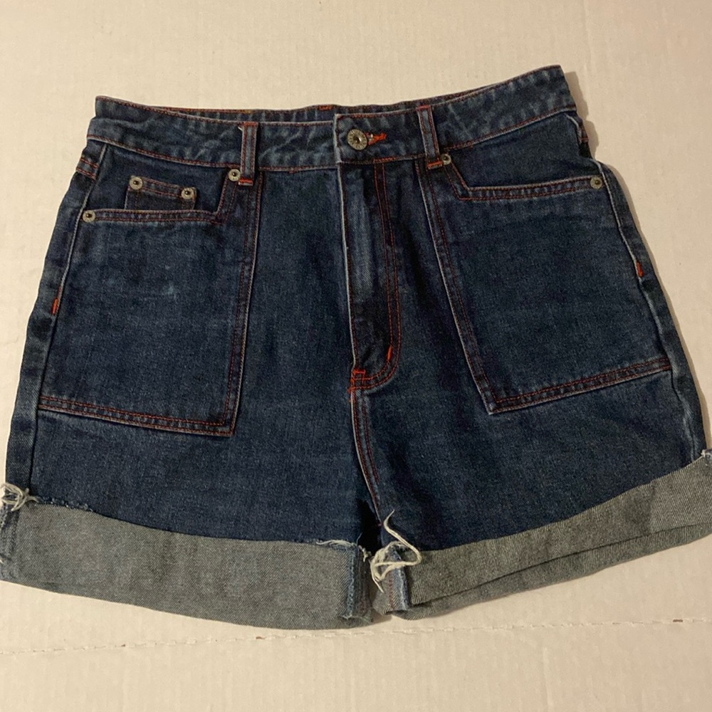 Eminu Jeans Cutoff Jean Shorts-High waisted
